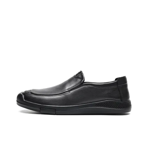 TRUMPPIPE Men's Casual Shoes Men Low-Top Black