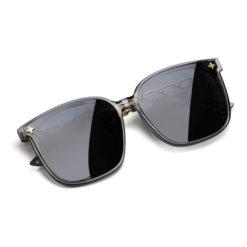 ERROR Plate Frame Square Sunglasses Unisex-5