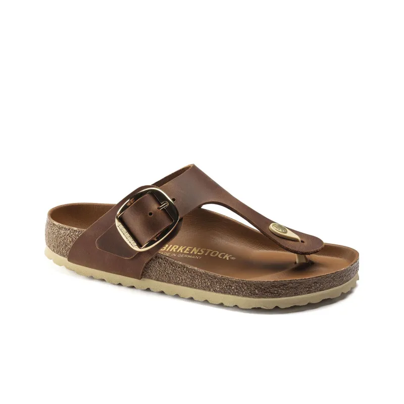 Birkenstock Gizeh Big Buckle Oiled Nubuck Cognac Women's-1
