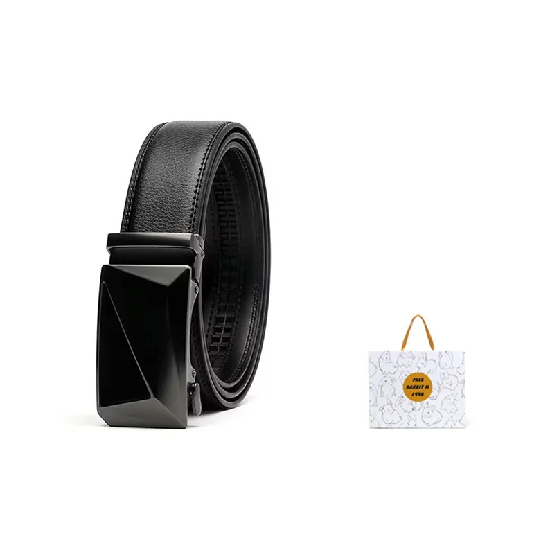 FREE RABBITⅡ 3D Effect Automatic Buckle Belt-Business Trendy Belt Men's Black-6