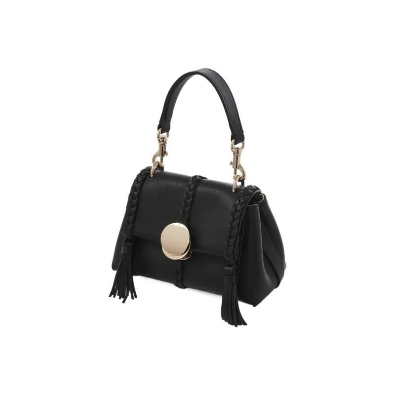 Chloe Grained Calfskin Crossbody Bag Shoulder Bag Mini Women's Black-1