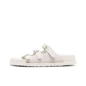 Birkenstock Rubber Sole Slip-Resistant Slide Slippers Unisex White
