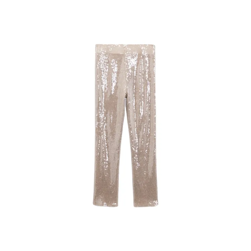 ZARA Casual Pants Women's Light Peach Pink-1