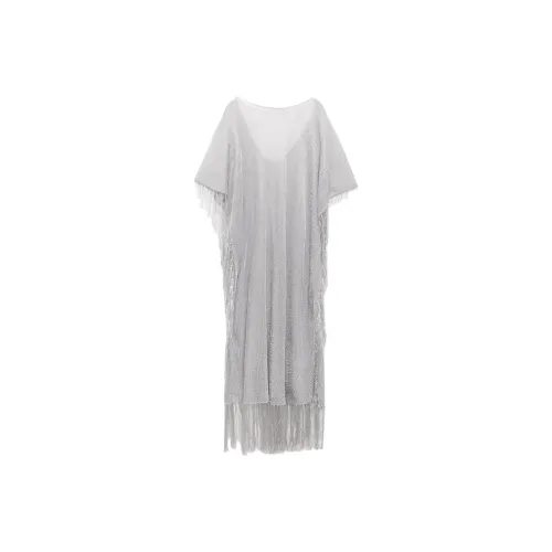 ZARA Short-Sleeved Dresses Women's Silver