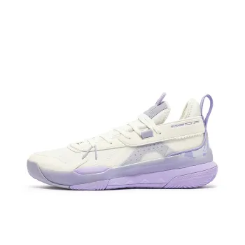 361° Burning Battle 3.0 Basketball Shoes Men Low Top Feather White/Rosemary Purple