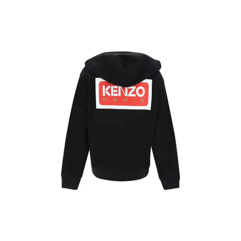 KENZO Logo print Zip front Hoodie-1