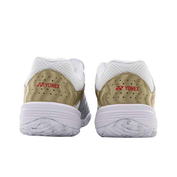 YONEX 520 Series Anti Slip Wear Resistant Low Top Badminton Shoes Unisex Silver White-3