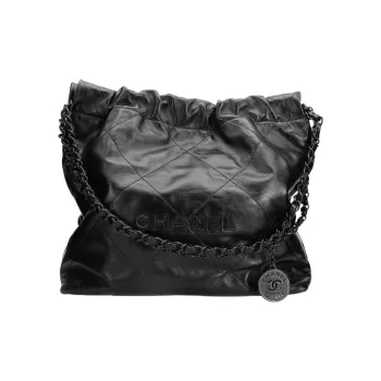 CHANEL 22Bag22K Fall And Winter Cow Leather Tote Bag, Shopping Bag, Handbag, Shoulder Bag Women's Black