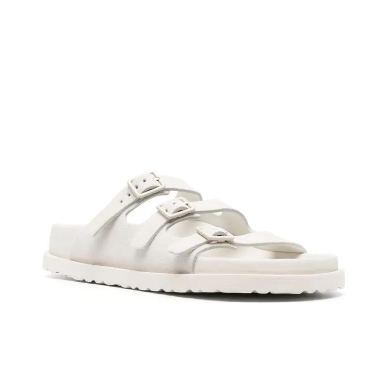Birkenstock Rubber Sole Slip-Resistant Slide Slippers Unisex White-1