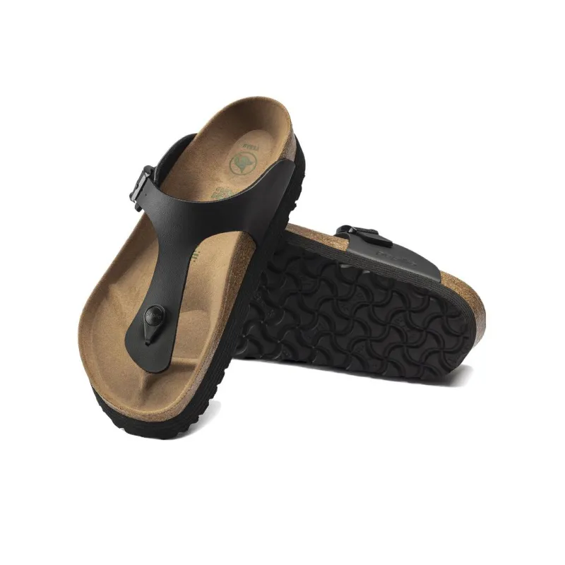 Birkenstock Gizeh Platform Black Women's-3