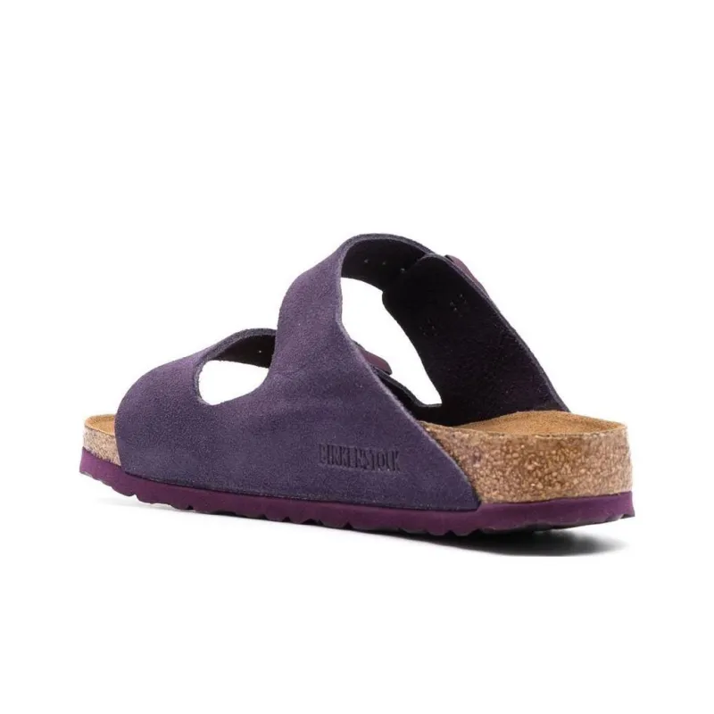 Birkenstock Arizona Soft Footbed Suede Leather Narrow Fit Sandals 'Wine' Women's-3