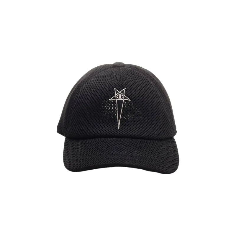 RICK OWENS/RO Nylon Baseball Caps Men's Black-1
