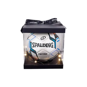 SPALDING Matrix Series Size 5 Soccer PVC Machine Stitched Soccer Ball Unisex White Blue Orange