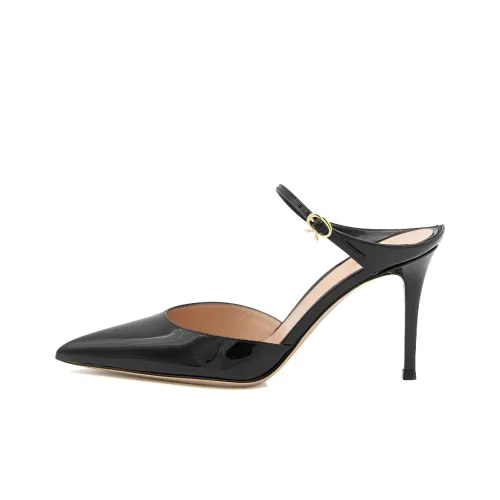 GIANVITO ROSSI Ribbon 95mm Patent-leather Mules