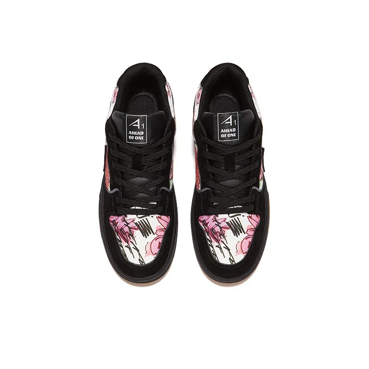 A1 Graffiti Collection Coverage Abrasion Resistant Low Top Skateboard Shoes Unisex-33