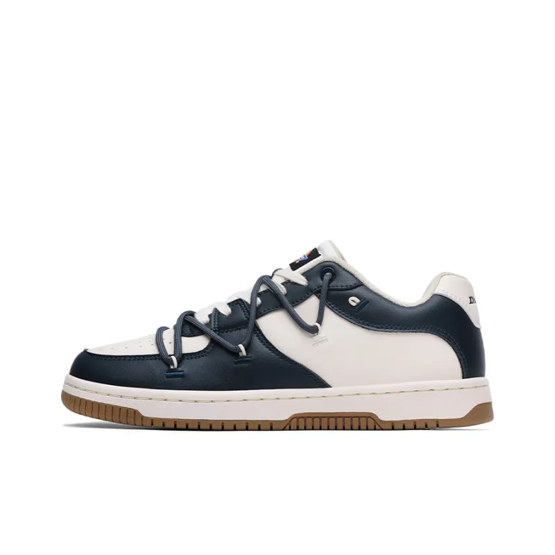 Dickies Anti Slip Wear Resistant Low Top Skateboard Shoes Men's White Blue-0