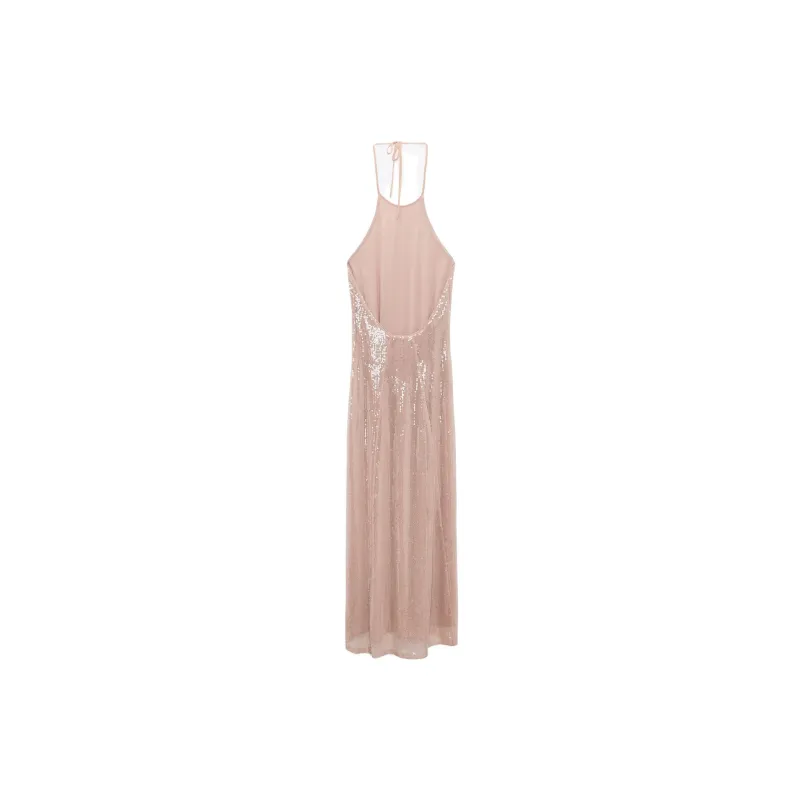 ZARA Sleeveless Dresses Women's Light Pink-1