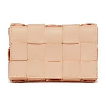 Bottega Veneta Leather Crossbody Bag Shoulder Bag Women's Pink