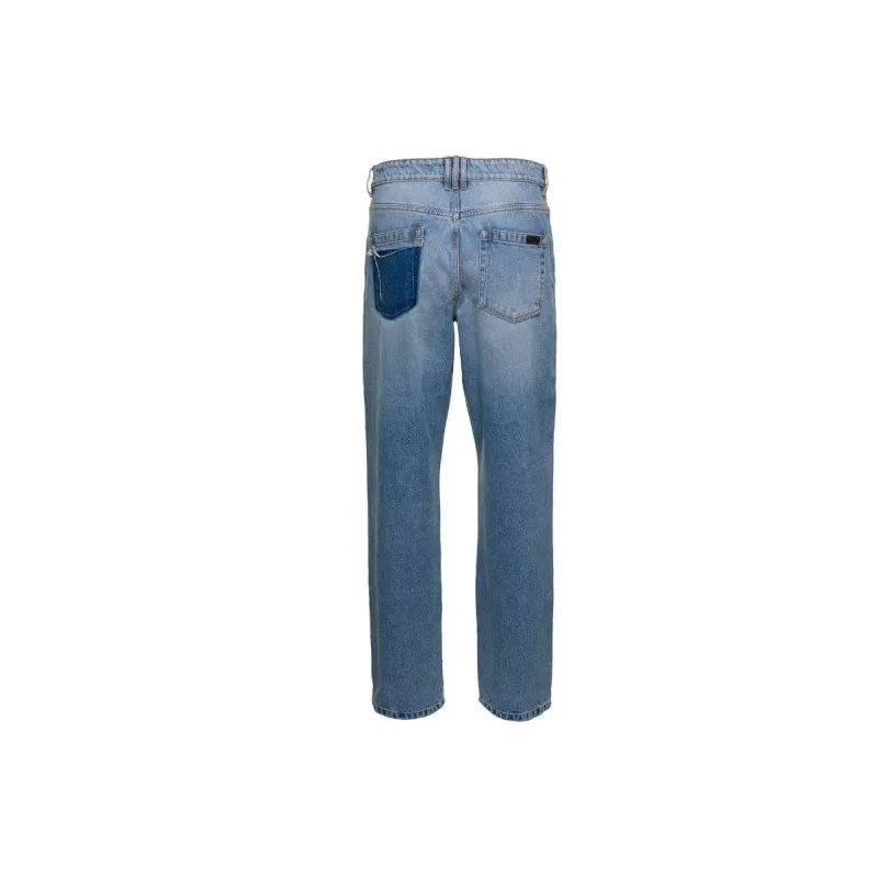 BALMAIN Patchwork Straight Leg Jeans-1