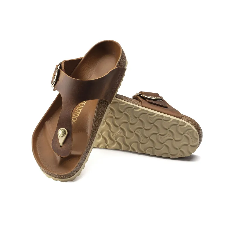 Birkenstock Gizeh Big Buckle Oiled Nubuck Cognac Women's-4