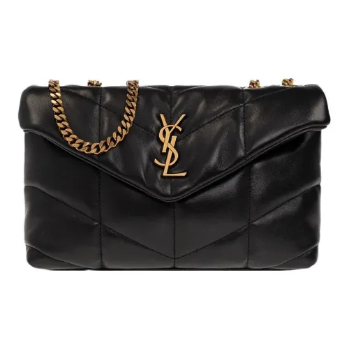 SAINT LAURENT Lambskin Crossbody Bag, Shoulder Bag Women's Black