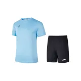 Light blue (light blue short sleeves + black shorts)