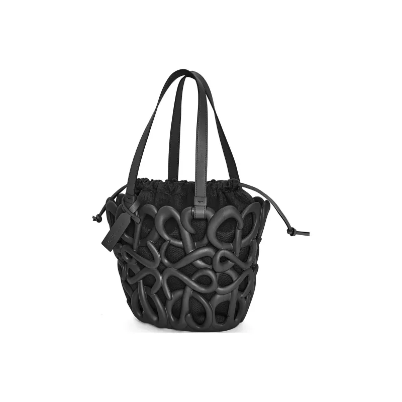 LOEWE Basket Lightweight Foam Rubber Handbag Women's Black-1