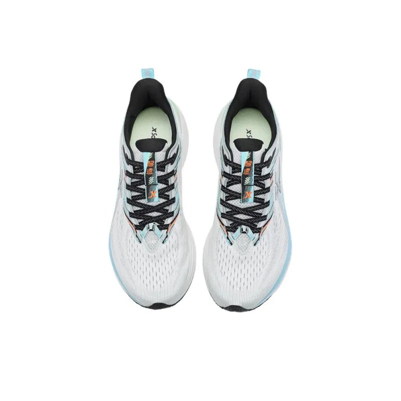 XTEP Speed 4.0 Cushioned Slip Resistant Breathable Low Top Running Shoes Men's White Cyan-3