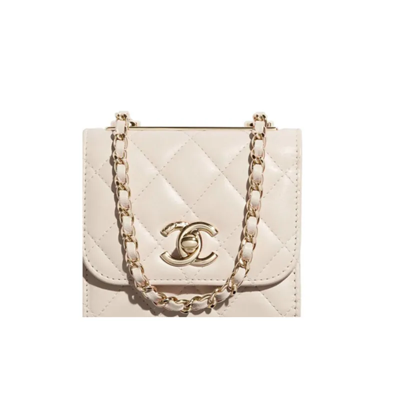 CHANEL Trendy CcWOC Metal Sheepskin Shoulder Bag, Crossbody Bag Mini Women's Pink-2