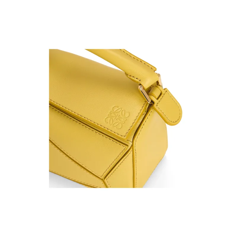 LOEWE Puzzle Cow Leather Geometric Puzzle Bag, Handbag, Shoulder Bag, Crossbody Bag Mini Women's Bright Ochre-5