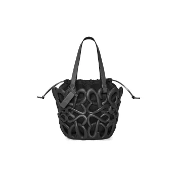 LOEWE Basket Lightweight Foam Rubber Handbag Women's Black