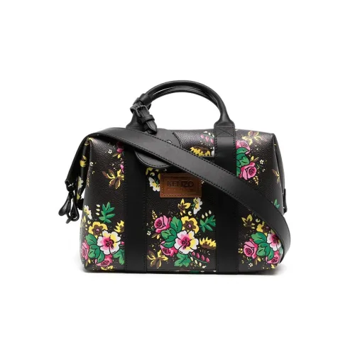 KENZO Calfskin Portable Crossbody Bag Shoulder Bag Medium Size Women's Black