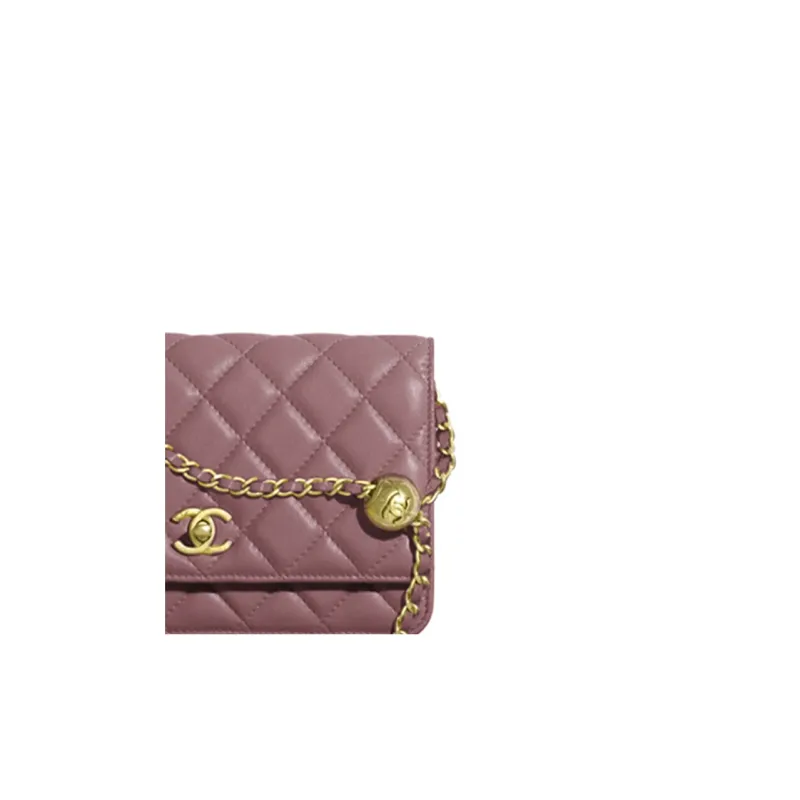 CHANEL WOC Smooth Lambskin Shoulder Bag, Crossbody Bag Mini Women's Burgundy-1