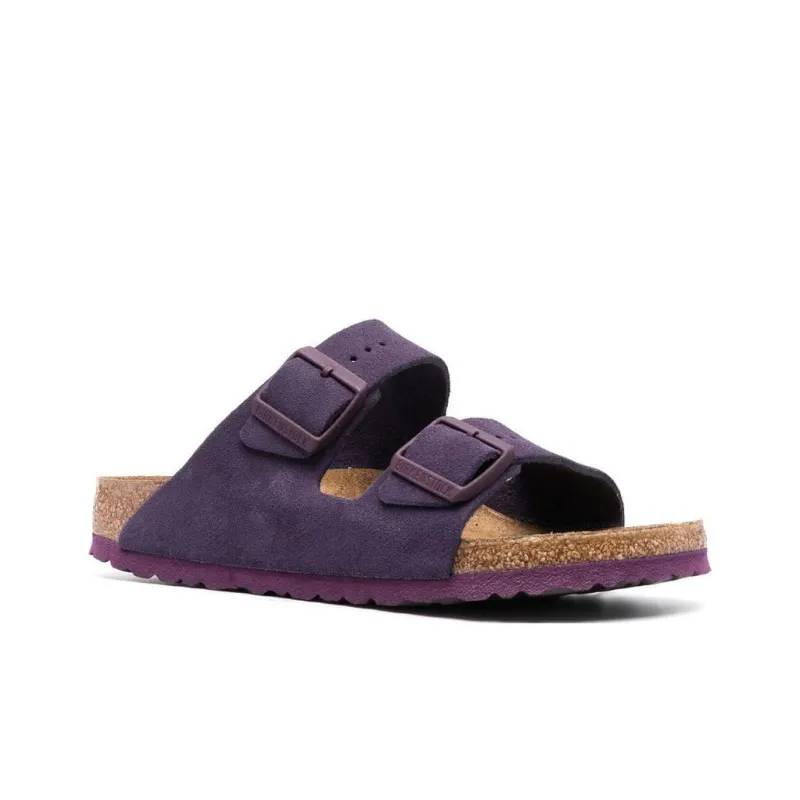 Birkenstock Arizona Soft Footbed Suede Leather Narrow Fit Sandals 'Wine' Women's-1