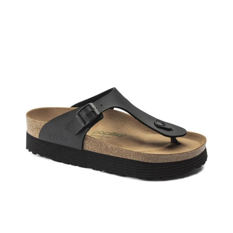 Birkenstock Gizeh Platform Black Women's-1