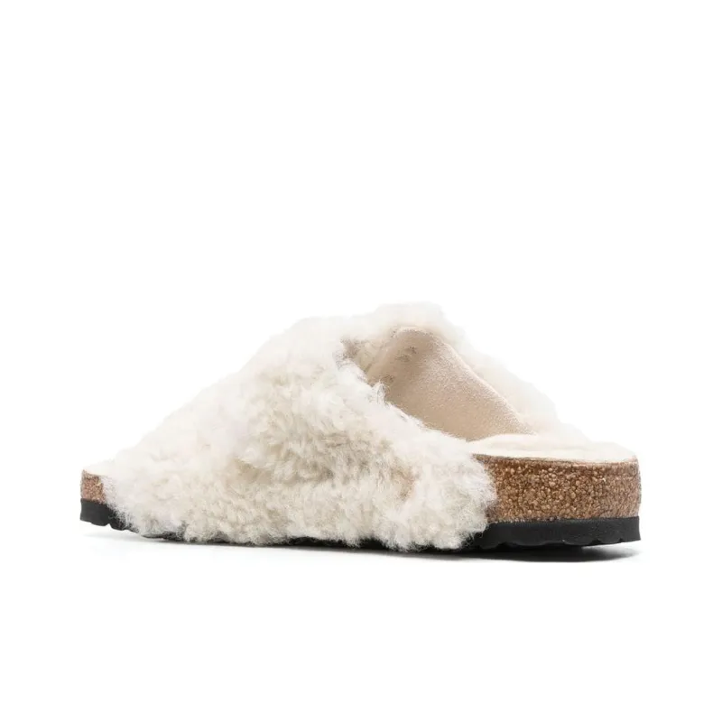 Birkenstock Buckle fastening Shearling Slides Women's-2