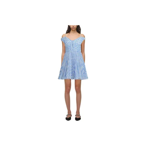 Self-portrait Sleeveless Dresses Women's Light Blue