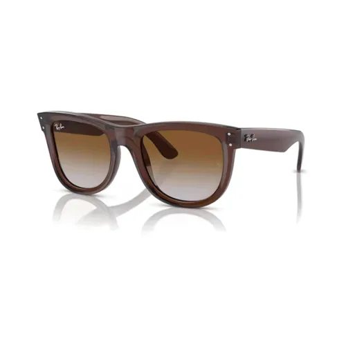 RayBan Injection Molding Irregular Shape Sunglasses Unisex Brown
