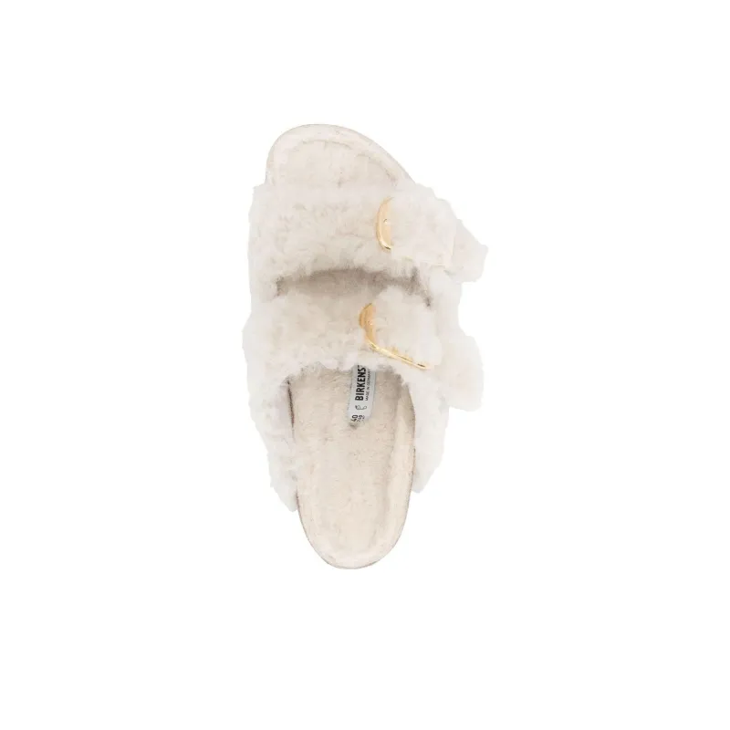 Birkenstock Buckle fastening Shearling Slides Women's-3