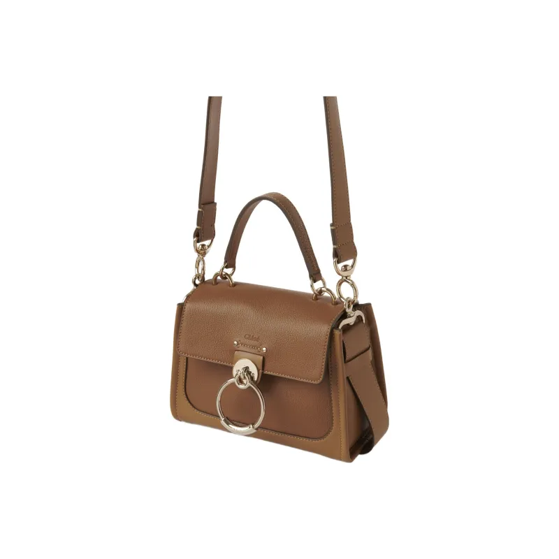 Chloe Tess Calfskin Shoulder Bag, Crossbody Bag, Handbag Mini Women's Clay Brown-1