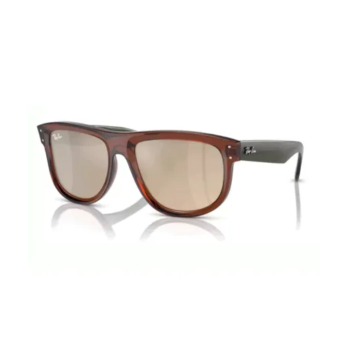 RayBan Injection Molding Irregular Shape Sunglasses Unisex Brown