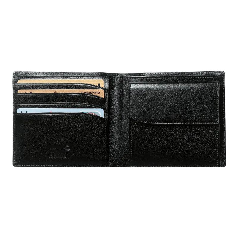 MONTBLANC Meisterstuck Grained Cow Leather Card Holder Wallet Men's Black-2