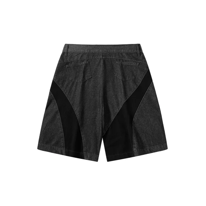 Yvette Denim Shorts Unisex Black-1