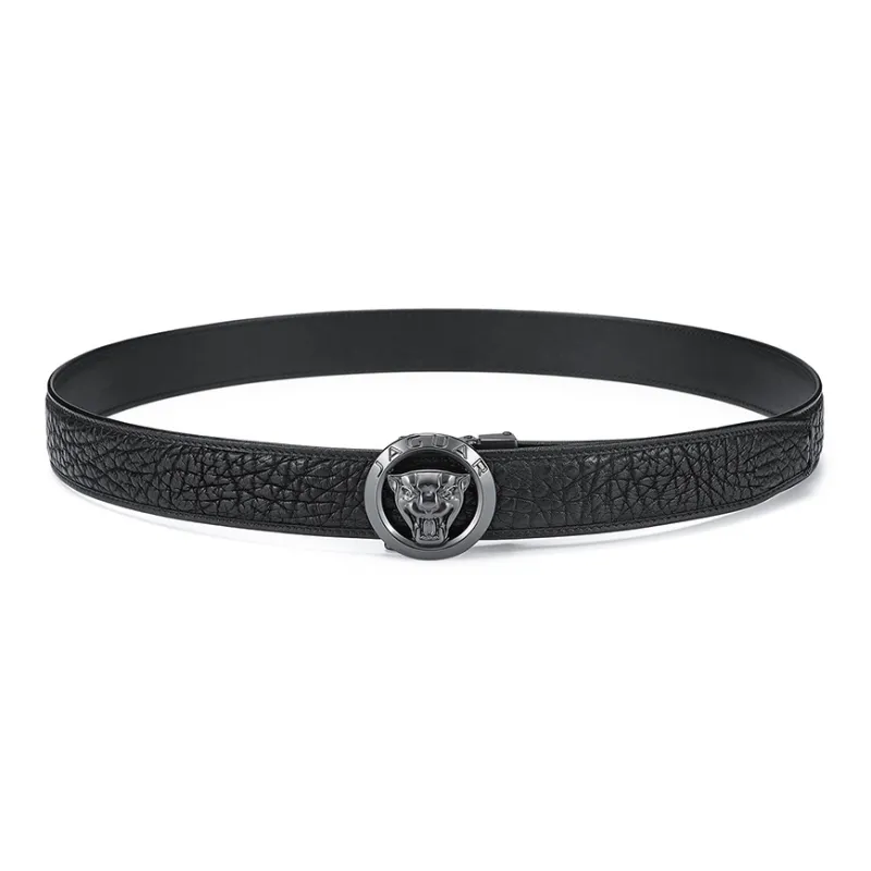 JAGUAR Men's Wild Cow Leather Individual Automatic Buckle Top Grain Cow Leather Belt Men's 3.5cm-4