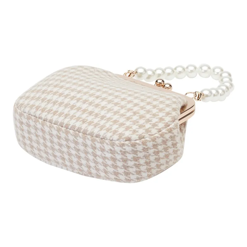 Disney XGRACEGIFT Collaboration Vintage Pearls Handbag Shoulder Bag Crossbody Bag Small Size Women's Ecru-3