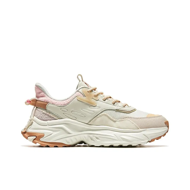 Erke Xun Casual Shoes Women's Low Top Unbleached Original Color/Gray Paint-1
