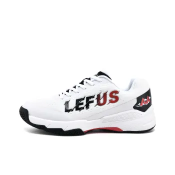 LEFUS Anti-Slip Wear-Resistant Low-Top Tennis Shoes Unisex White Red Black