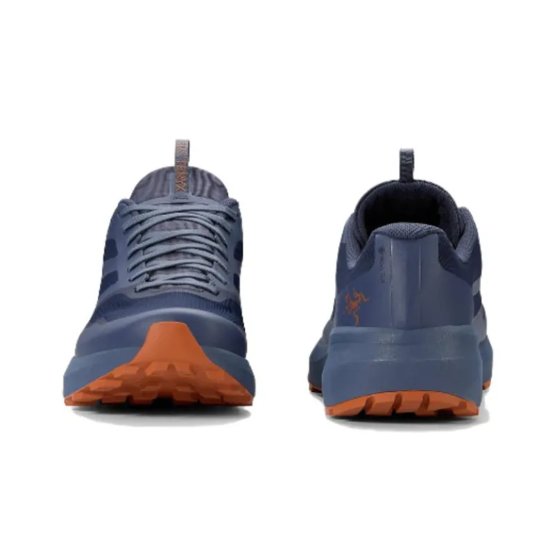 Arcteryx Norvan Slip Resistant Water Resistant Low Top Running Shoes Unisex Blue Orange-2