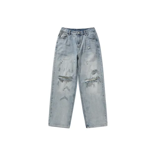 BJHG Jeans Unisex Washed Blue