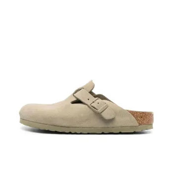 Boston Birkenstock Suede Leather 'Faded Khaki'